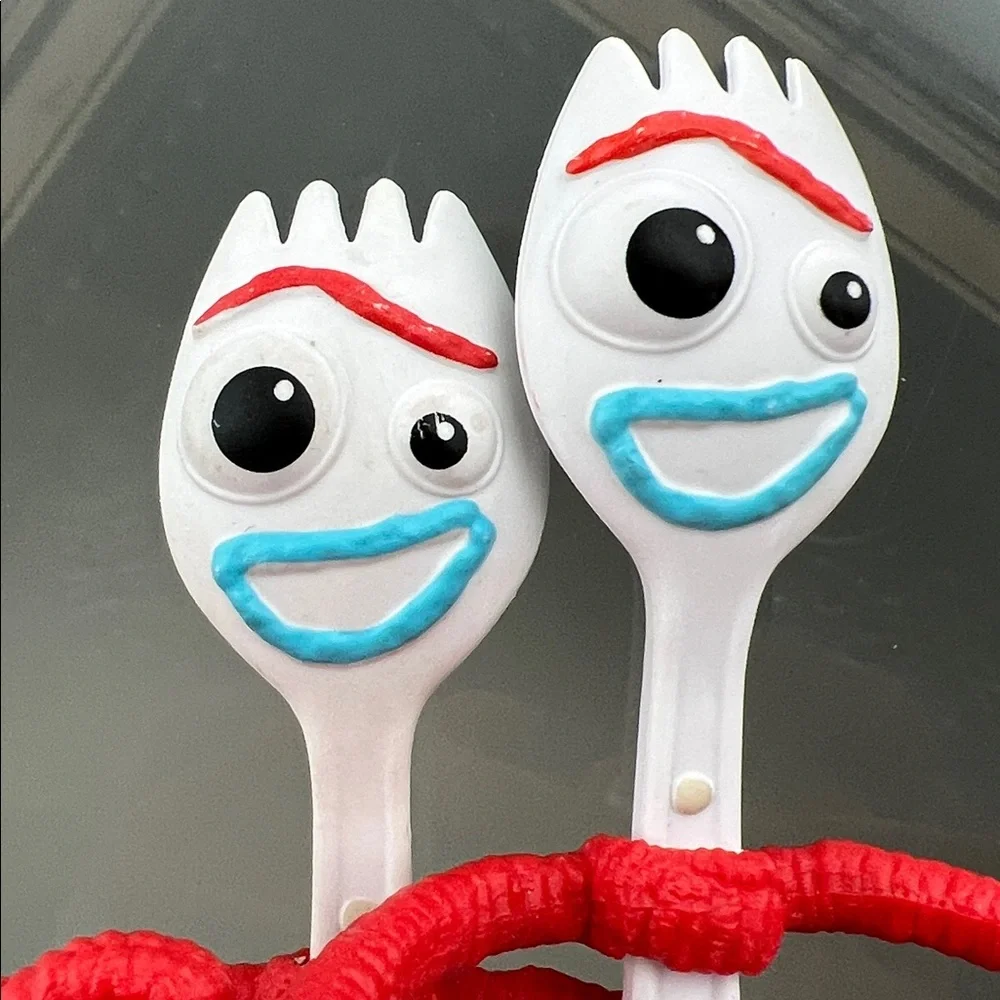 🍴Forky Figure Duo + Vintage 90s Russ Wind-Up Car Troll Toy Story 4 Bundle Set 3